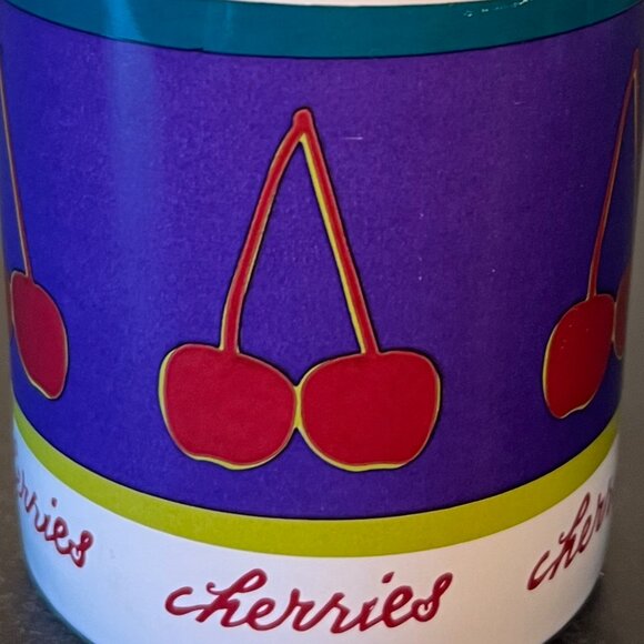 Tag CHERRIES Red Purple White & Green  Ceramic Coffee Tea Mug - Picture 6 of 9